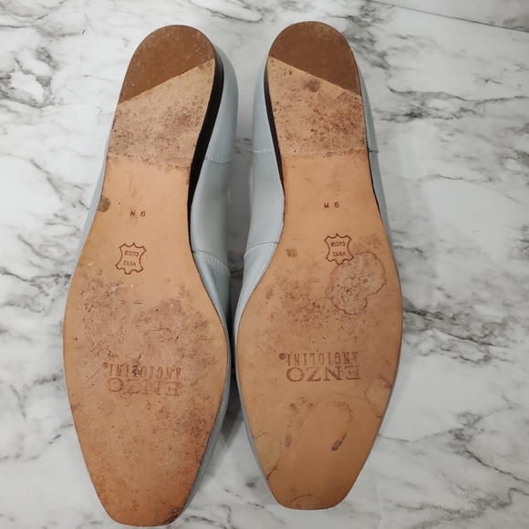 Enzo Angiolini Blue Liberty Square Toed Loafers - Picture 4 of 9